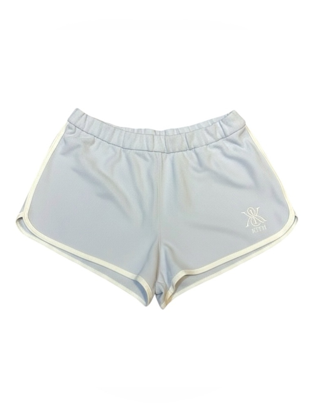 Kith Varsity Shorts Light Blue White XS Cotton Embroidered Logo